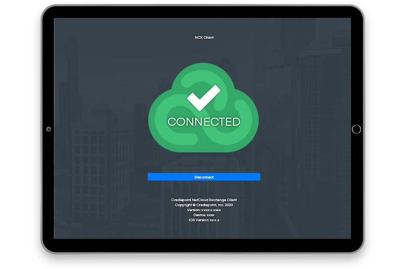 NCX client iPad screenshot