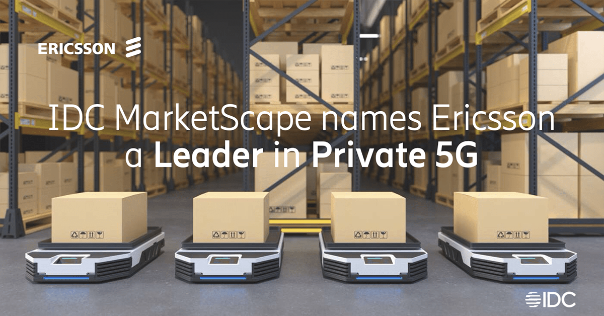 Ericsson named a leader in IDC MarketScape: European Enterprise Private 5G Solutions 2025 Vendor Assessment