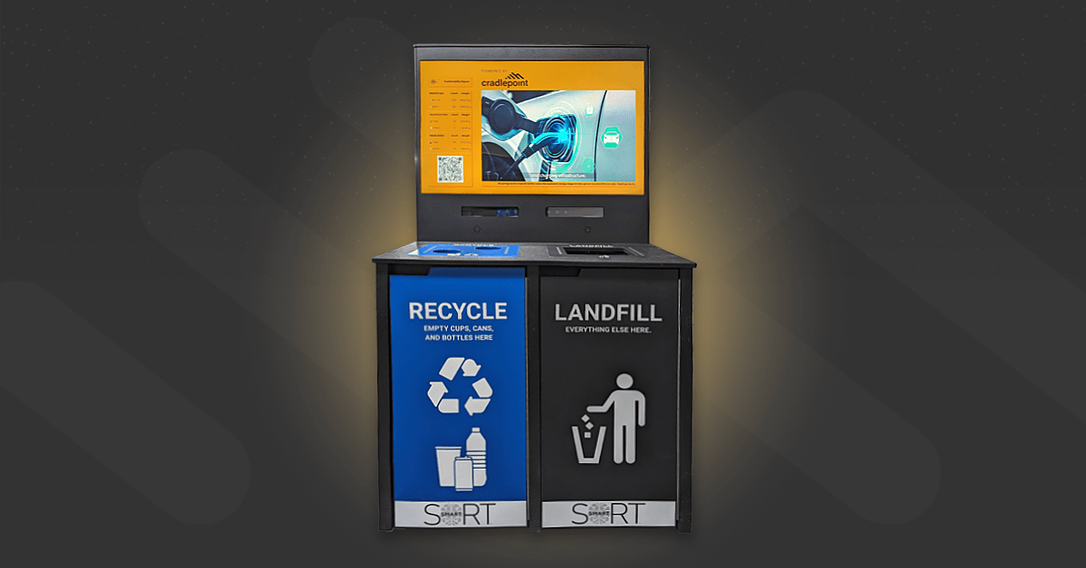 Cradlepoint Embedded IoT Cellular Solution Connects AI-Driven Sustainability Intelligent Waste System from SmartSort Technologies